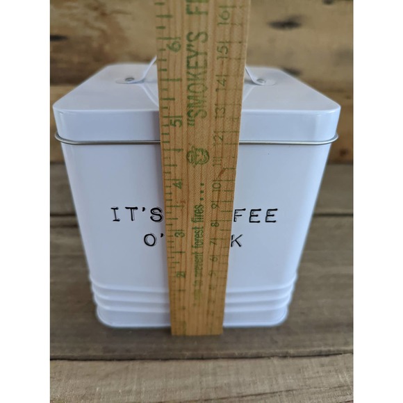 It's Coffee O'Clock Metal Coffee Storage Bin - Picture 7 of 8